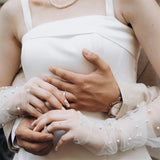 Copper Cubic Zirconia Cubic Adjustable Matching Couple Rings