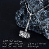 Sterling Silver Thors Hammer Urn Necklace for Ashes