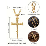 14K Gold Plated Cross Pendant necklace