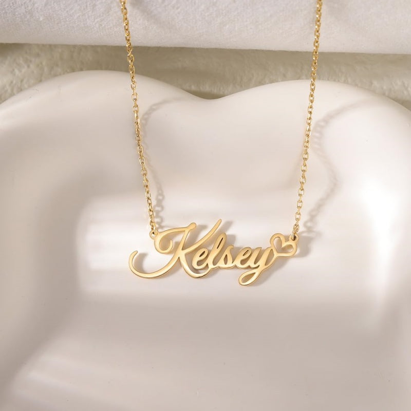 14K Gold Plated Custom Name  Pendant Necklace Gifts for Women