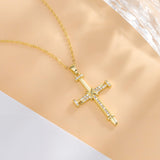 14K Gold Plated Cross Infinity  Pendant Necklace  for Women