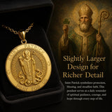 Patron Saint Medal Gold Plated Catholic Pendant Christian Religious Necklace Amulet Jewelry
