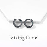 14K Gold Plated  Viking Hoop Earrings