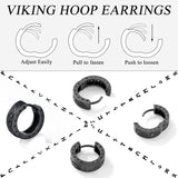 14K Gold Plated  Viking Hoop Earrings