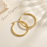 14K Gold Plated  Hoop Earrings for Women