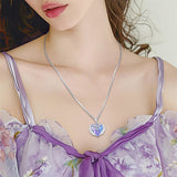 Sterling Silver Crystal Guardian Angel Caduceus Pendant Necklace