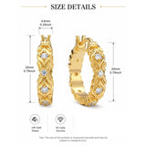 14K Gold Plated Hoop Earrings Jewelry Gift for Birthday Anniversary Mother's Day