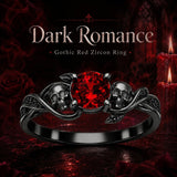 Sterling Silver 10K 14K 18K Gold Personalized Gothic Skull Ring Exquisite Spooky Jewelry for Halloween Lovers