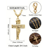 14K Gold Plated Cross Pendant necklace