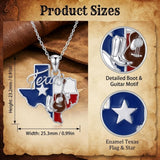 Sterling Silver  Bluebonnets Cow Skull Cowboy Hat Boot Cactus Cowgirl Texas Necklace Texas Necklace