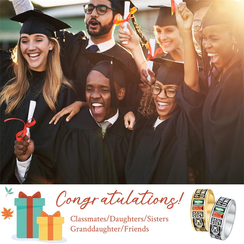 Sterling Silver Custom High School College University Graduation Ring