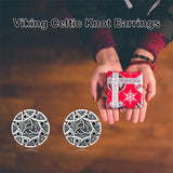 Sterling Silver Viking Raven Crow Skull Stud Earrings