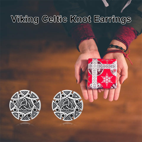 Sterling Silver Viking Raven Crow Skull Stud Earrings