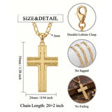 14K Gold Plated Cross Pendant necklace
