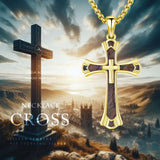 14K Gold Plated Cross Pendant Necklace Protection Jewelry Religious Gift