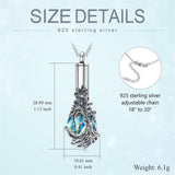 Sterling Silver Teardrop Crystal Butterfly Dragonfly Fox Hummingbird Phoenix Tree of Life Urn Necklaces for Ashes