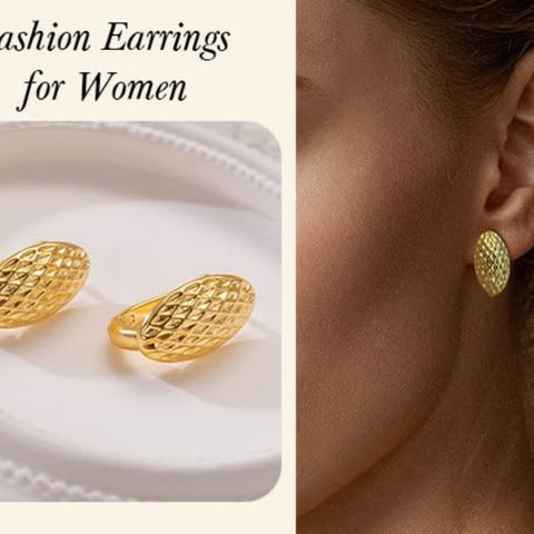 14K Gold Plated  Oval Shape with Mesh Pad Textured on the Surface Unique Hoops Earring for Women