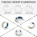 14K Gold Plated  Viking Hoop Earrings