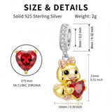 Sterling Silver Lion Red Panda Fox Bear Capybara Charm Beads Christmas Birthday Gift