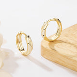 14K Gold Plated Classic Huggie Earrings for Women