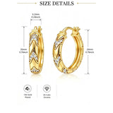 14K Gold Plated Hoop Earrings Jewelry Gift for Birthday Anniversary Mother's Day