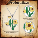 Sterling Silver  Bluebonnets Cow Skull Cowboy Hat Boot Cactus Cowgirl Texas Necklace Texas Necklace