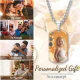 Stainless Steel  Personalized Photo Pendant Necklace for Men