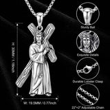 Sterling Silver Cross Pendant Necklace Christian Religious Jewelry Gifts for Anniversary