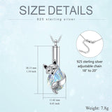 Sterling Silver Teardrop Crystal Butterfly Dragonfly Fox Hummingbird Phoenix Tree of Life Urn Necklaces for Ashes