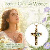 14K Gold Plated Wooden Pendant Necklace Beliefs jewelry