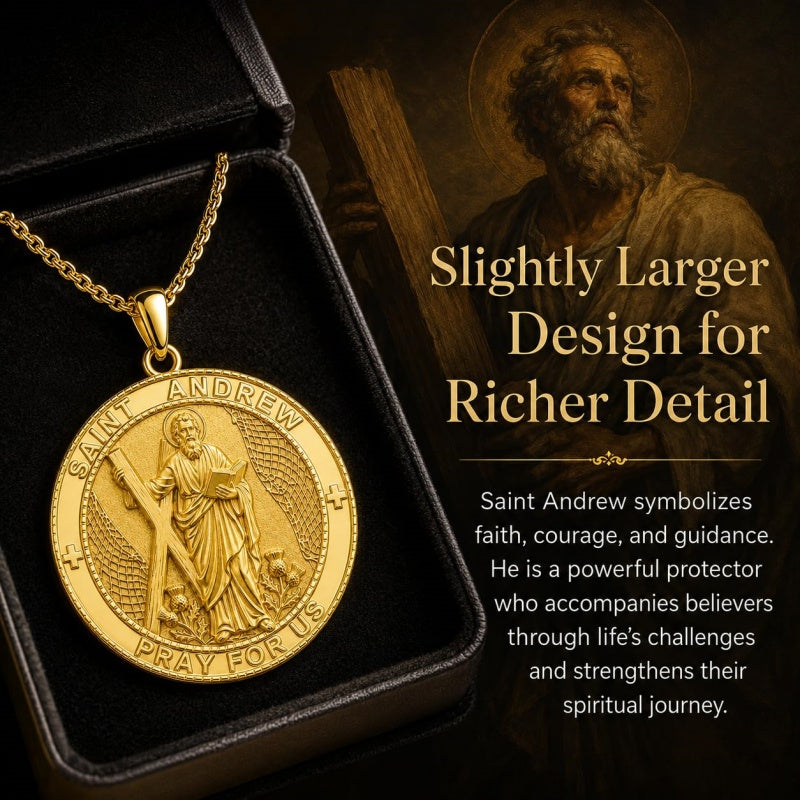 Patron Saint Medal Gold Plated Catholic Pendant Christian Religious Necklace Amulet Jewelry