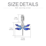 Sterling Silver Dragonfly Bead Charms