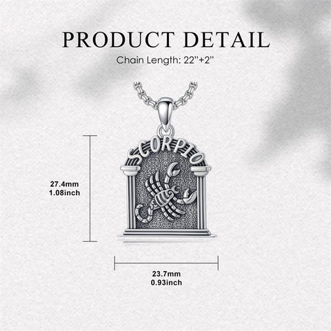 Sterling Silver Constellation Celestial Pendant Necklace