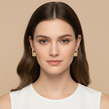 14K Gold Plated Cubic Zirconia Knot  Earrings for Women