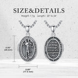 Sterling Silver Personalized Photo St. Anthony Francis Sebastian Medal Protection Necklace Catholic Christian Jewelry
