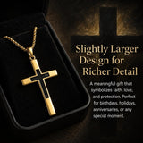 Cross Pendant Necklace  14K Gold Plated Christian Faith Jewelry