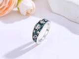 Sterling Silver Turquoise  Dragonfly Hummingbird Turtle Butterfly Mountain Celtic Knot Lotus Ring  Gifts for Women