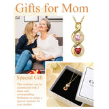 Sterling Silver Personalized  Birthstone Infinity Necklace for Women