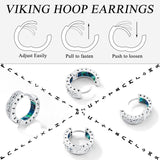 14K Gold Plated  Viking Hoop Earrings