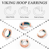 14K Gold Plated  Viking Hoop Earrings