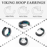 14K Gold Plated  Viking Hoop Earrings