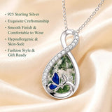 Sterling Silver Teardrop Gemstone Rose Butterfly Infinity Heart Necklace for Women