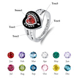 Sterling Silver Personalized Birthstone Engraved High School College Class Ring 2026 Graduation Jewelry