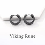 14K Gold Plated  Viking Hoop Earrings