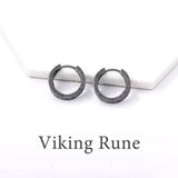 14K Gold Plated  Viking Hoop Earrings