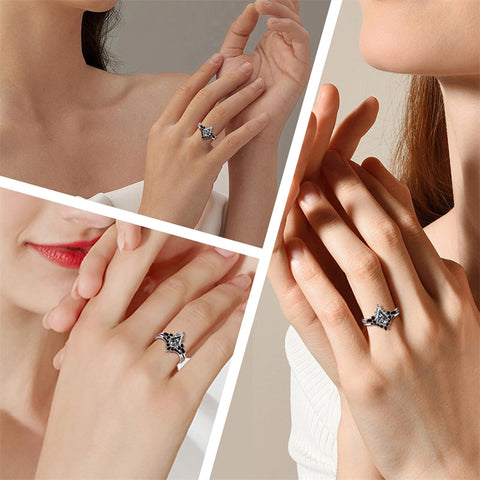 Sterling Silver Kite Cut Gemstone Engagement Wedding Promise Ring Gift For Valentine's Day