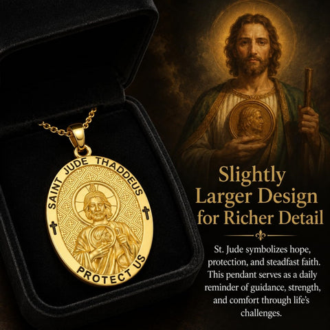 Patron Saint Medal Gold Plated Catholic Pendant Christian Religious Necklace Amulet Jewelry