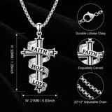 Sterling Silver Cross Pendant Necklace Christian Religious Jewelry Gifts for Anniversary