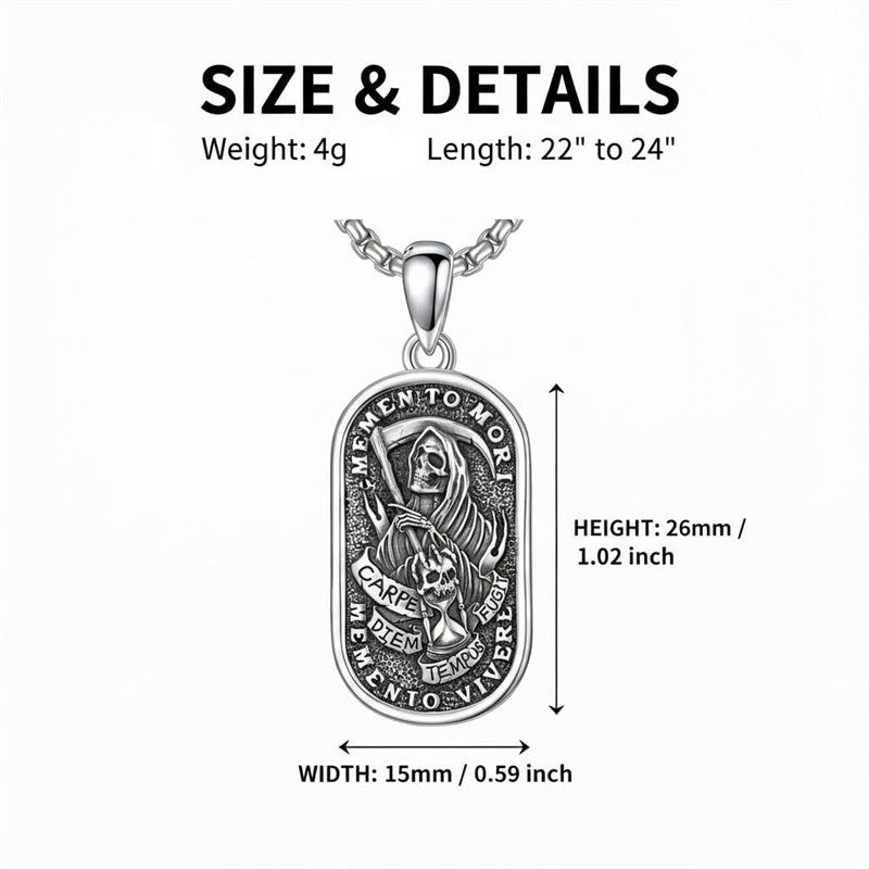 Sterling Silver Memento Mori Tree of Life Anubis Pendant Viking Amulet   Protection Pendant Necklace Egyptian Jewelry