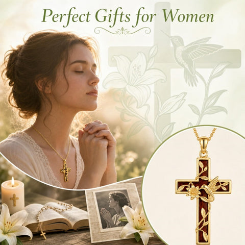 14K Gold Plated Wooden Pendant Necklace Beliefs jewelry